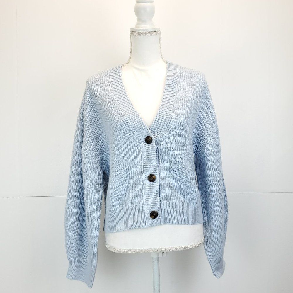 Jonathan Simkhai Clarice Ribbed Knit Cardigan Medium - Picture 10 of 15
